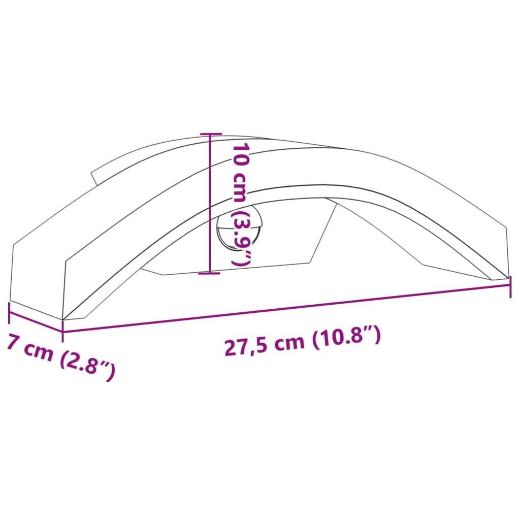 Lămpi exterioare de perete LED/senzor 2 buc alb aluminiu turnat