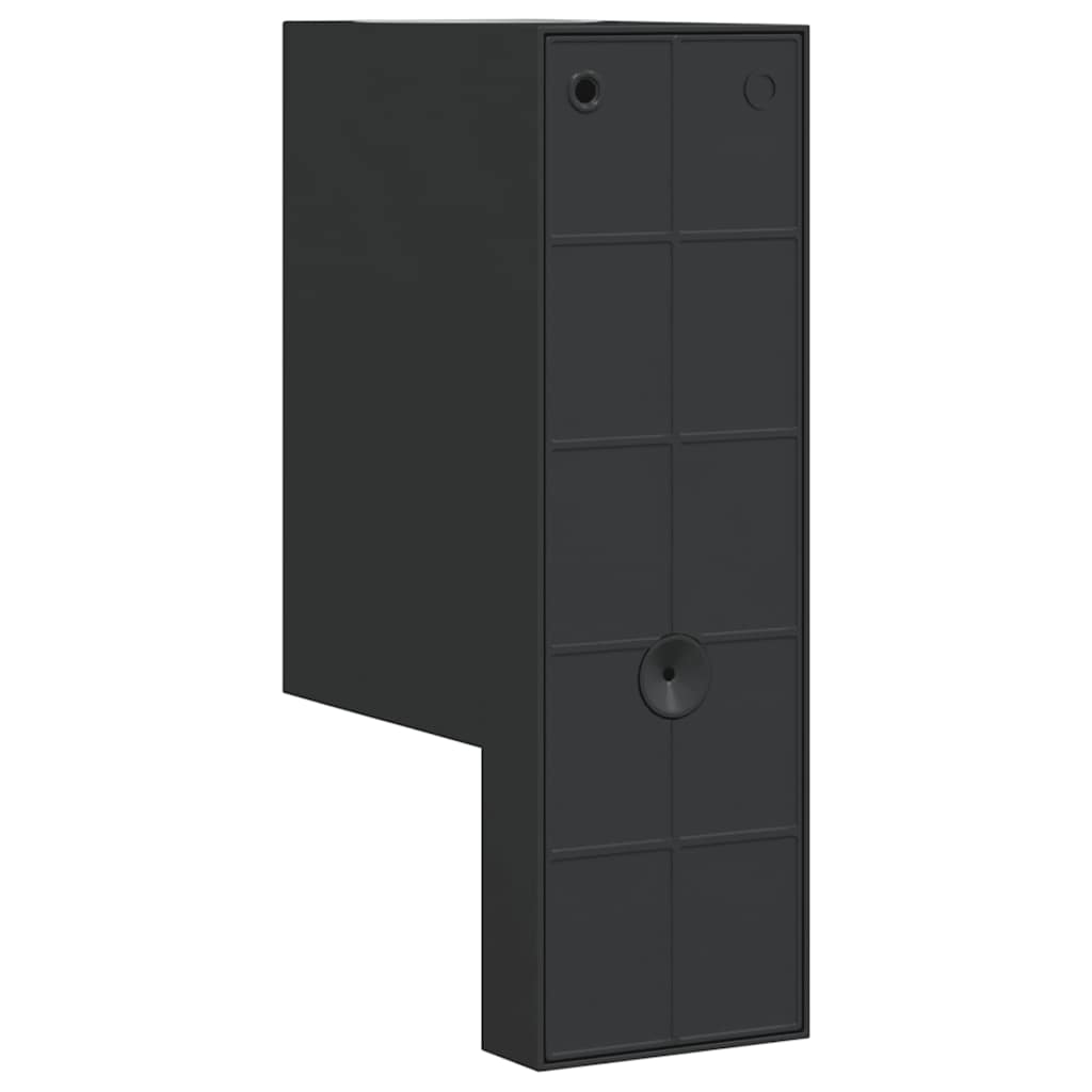 Lămpi exterioare de perete senzori 2 buc. negru aluminiu turnat