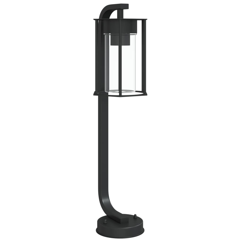 Lampă exterioară de podea, negru, 60 cm, oțel inoxidabil