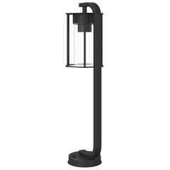 Lampă exterioară de podea, negru, 60 cm, oțel inoxidabil