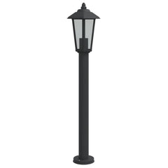 Lampă exterioară de podea, negru, 80 cm, oțel inoxidabil