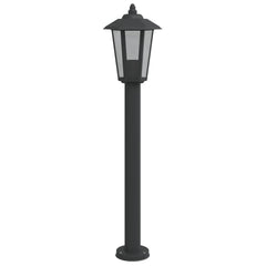 Lampă exterioară de podea, negru, 80 cm, oțel inoxidabil