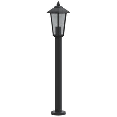 Lampă exterioară de podea, negru, 80 cm, oțel inoxidabil