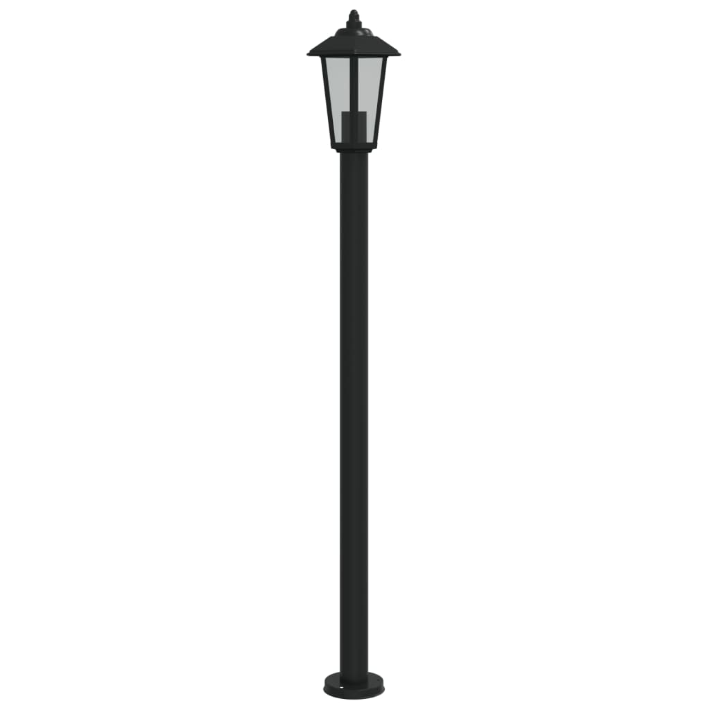 Lampă exterioară de podea, negru, 120 cm, oțel inoxidabil