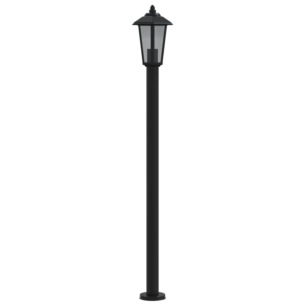 Lampă exterioară de podea, negru, 120 cm, oțel inoxidabil