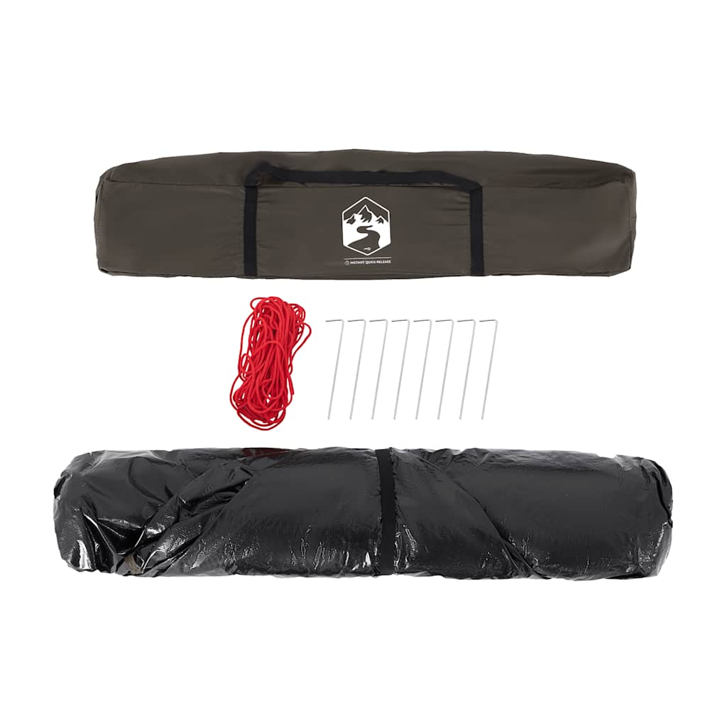 Cort de pescuit pentru 4 persoane, maro, setare rapidă