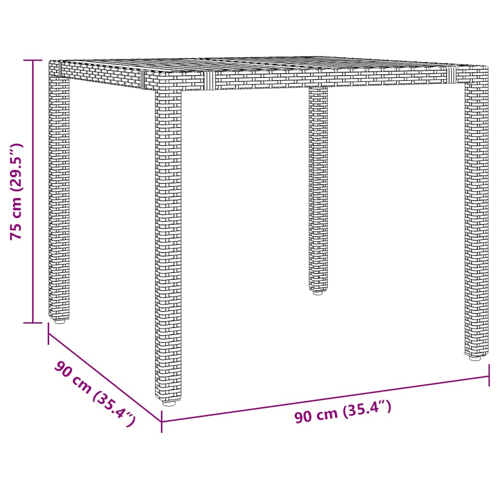 Set bistro de grădină cu perne, 3 piese, negru, poliratan