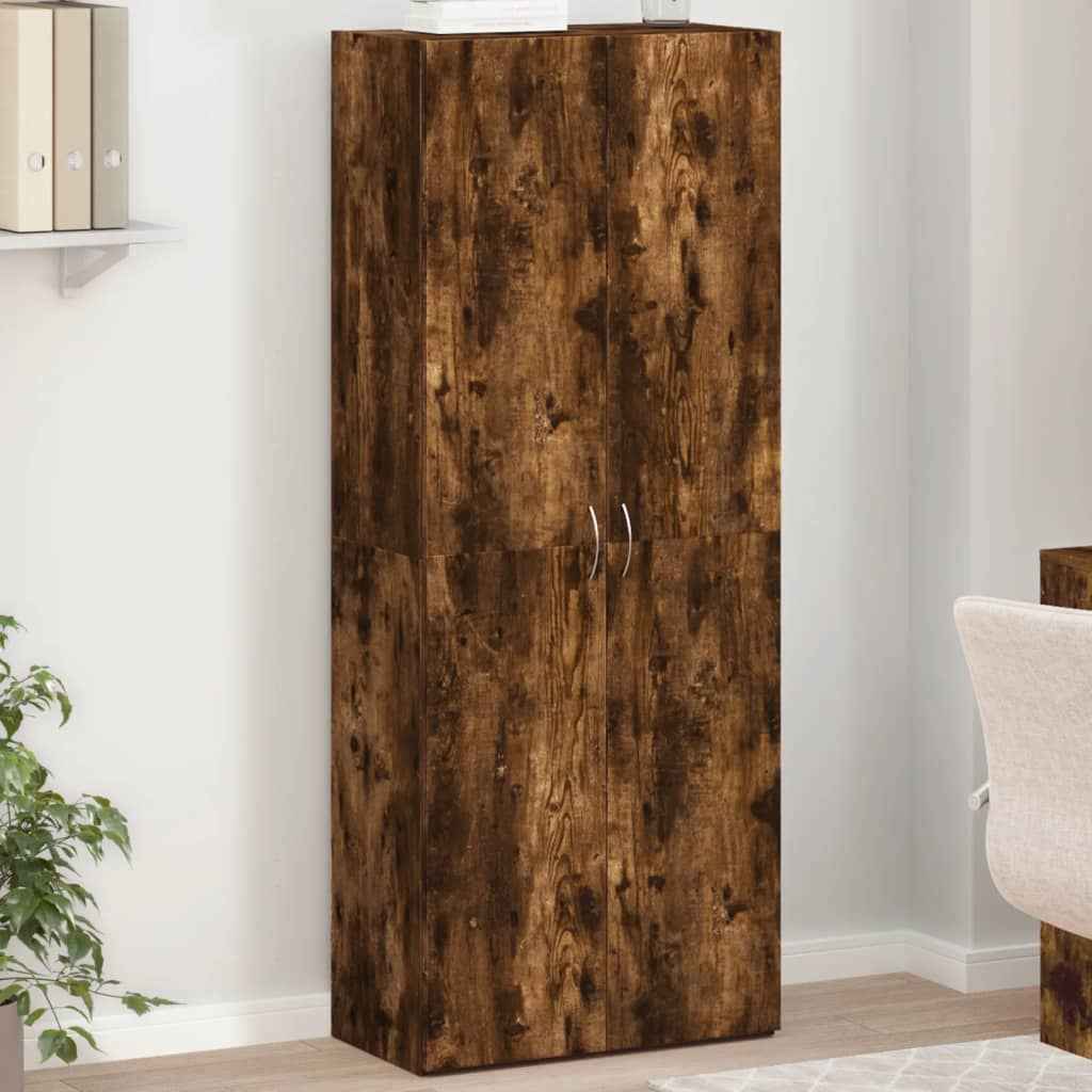 Fișet, stejar fumuriu, 60x32x153 cm, lemn prelucrat