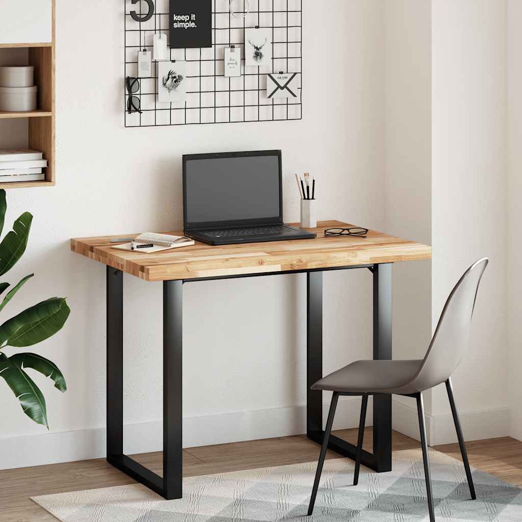 Blat de birou finisat cu ulei, 80x70x4 cm, lemn masiv acacia