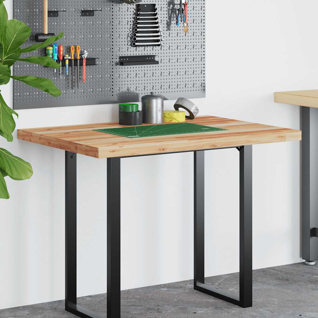 Blat de birou finisat cu ulei, 80x70x4 cm, lemn masiv acacia