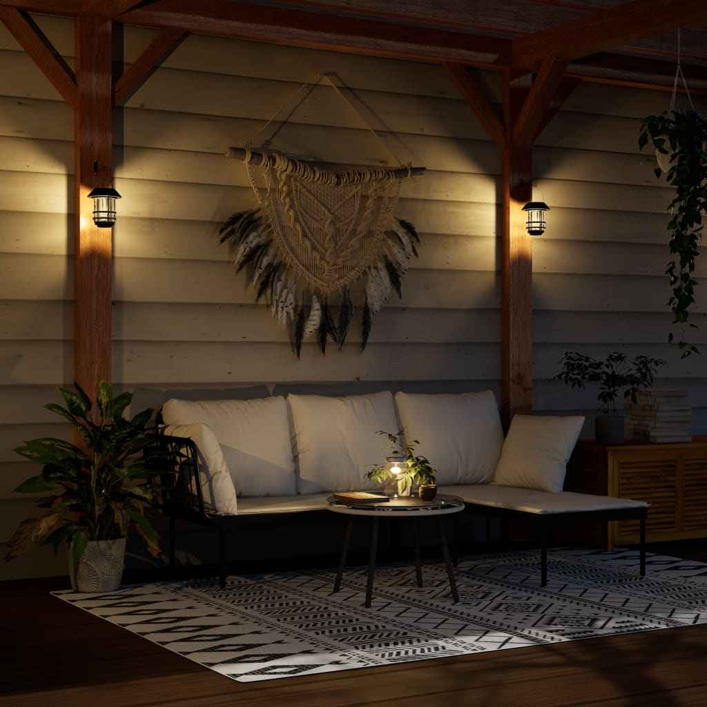 Felinare solare de perete de exterior 2 buc. alb