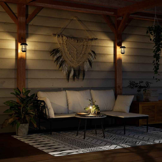 Felinare solare de perete de exterior 4 buc. alb