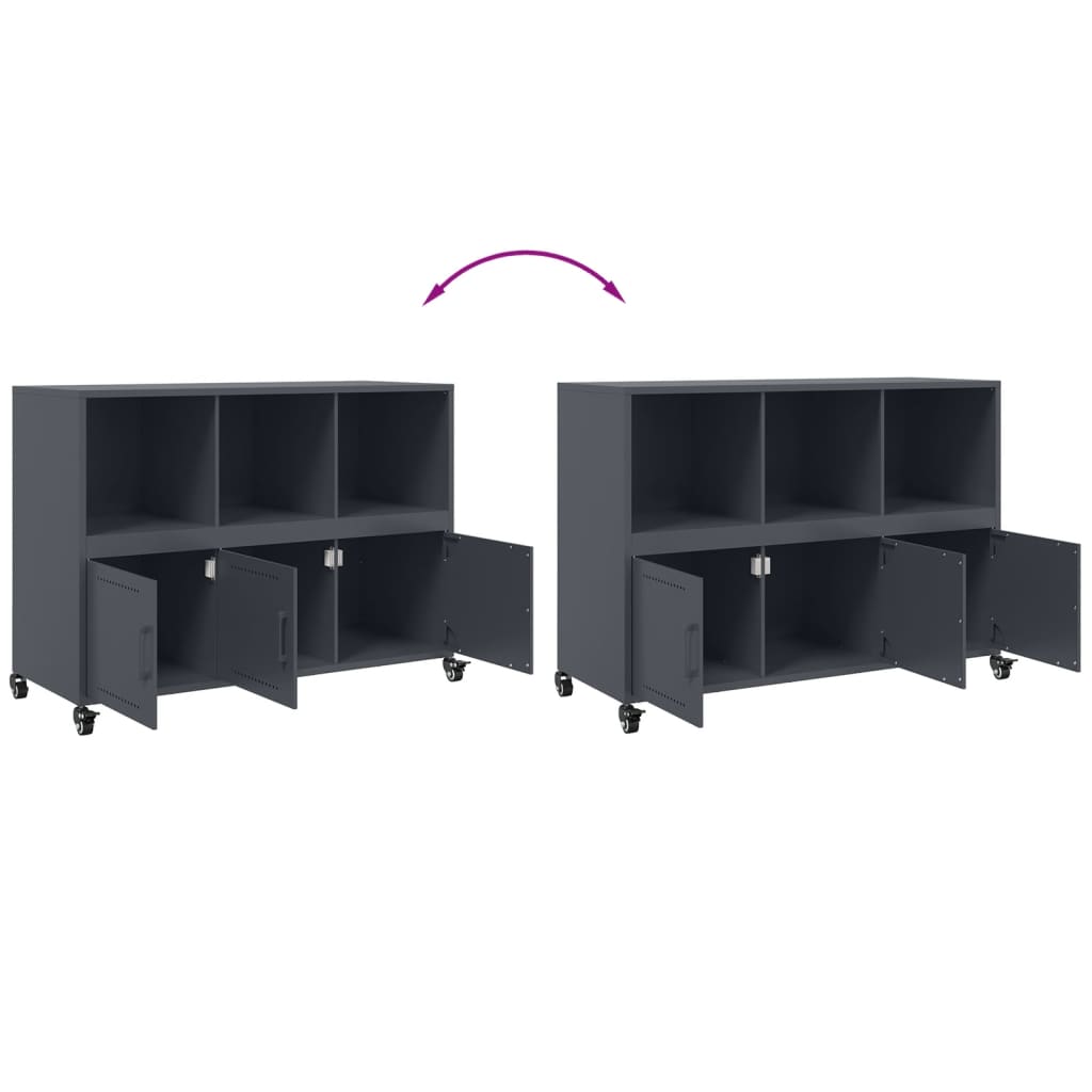 Dulap, antracit, 100,5x39x72 cm, oțel