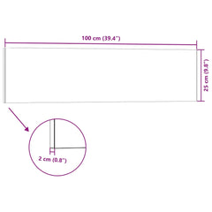 Panouri de perete 3D, 14 buc., maro, 100x25 cm, EPS