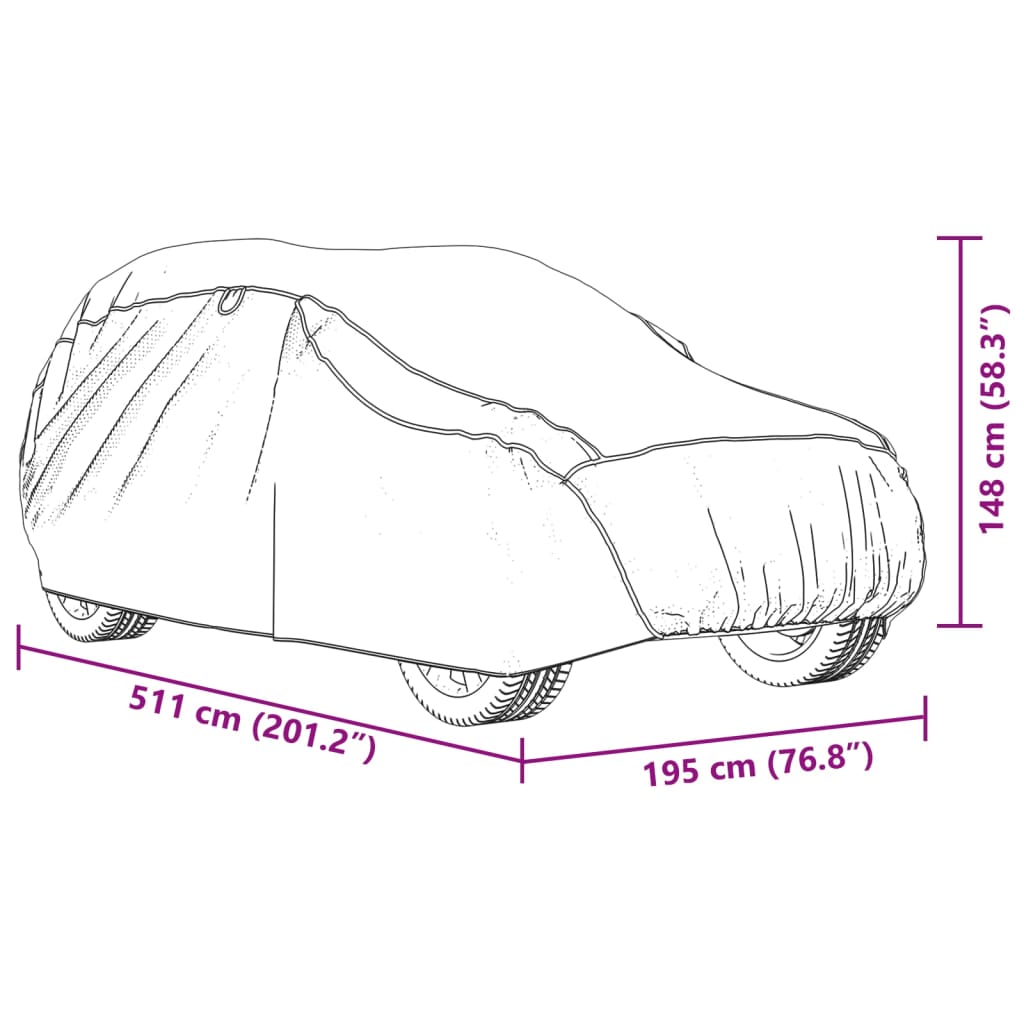 Husă auto SUV, protecție grindină, complet, gri și argintiu, XL