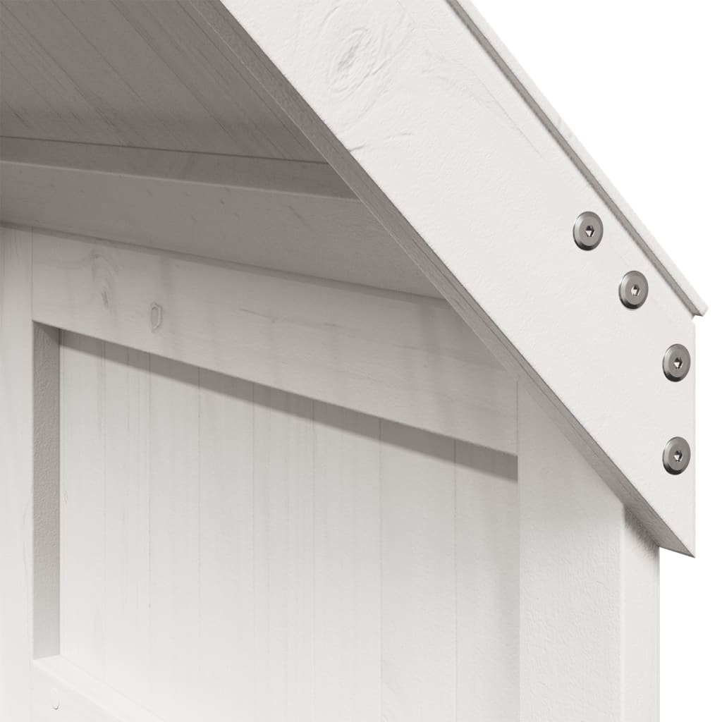 Acoperiș Pat Copii, alb, 60x89x134,5 cm Lemn Mass Pin