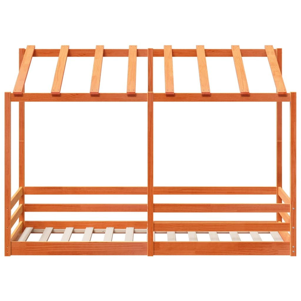 Acoperiș pat de copii, 90x190 cm, lemn masiv de pin