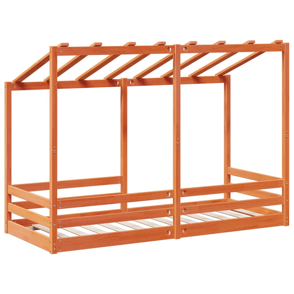 Acoperiș pat de copii, 90x190 cm, lemn masiv de pin