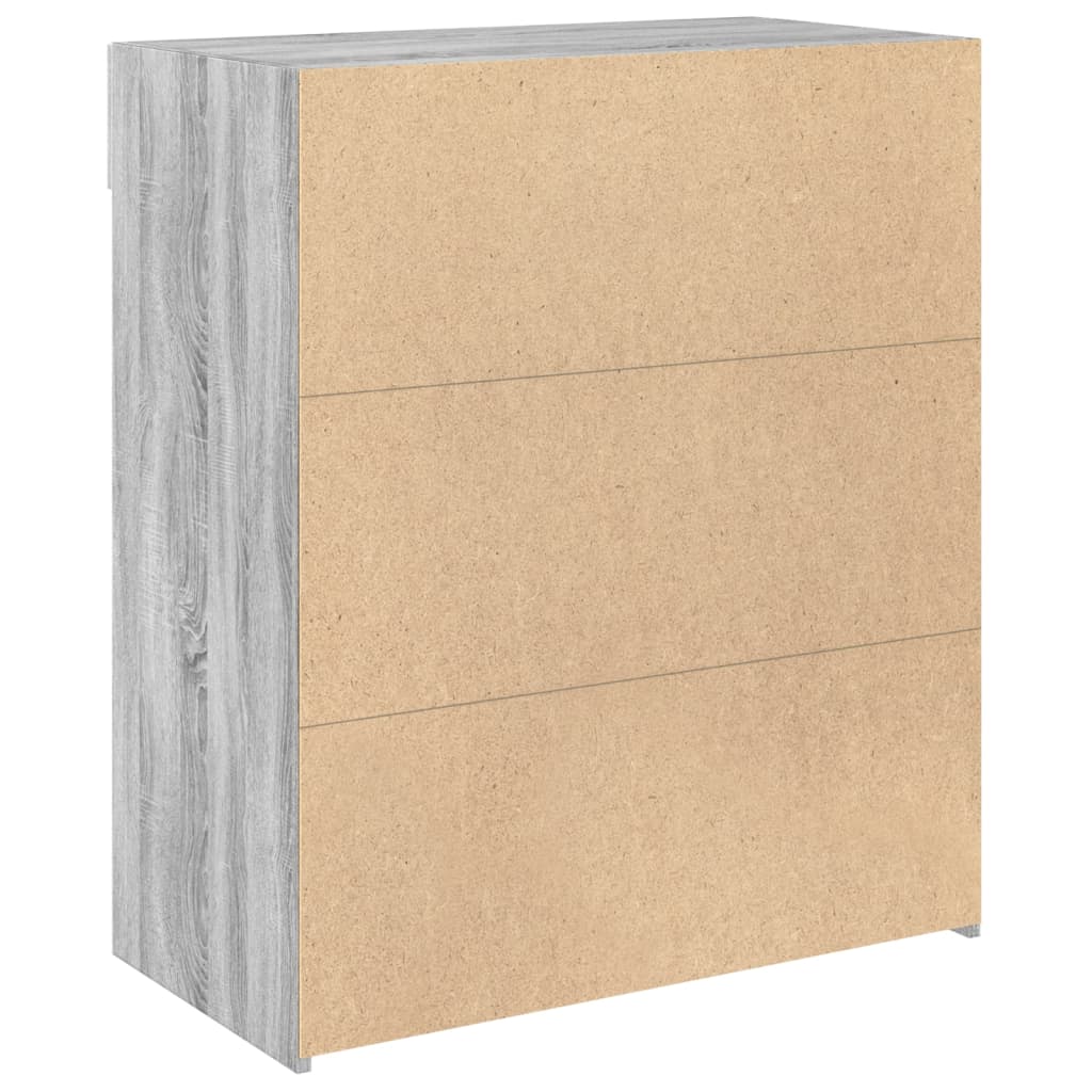 Dulap, sonoma gri, 80x42,5x93 cm, lemn prelucrat