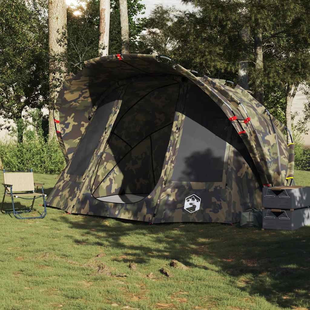 Cort de pescuit pentru 5 persoane, camuflaj, impermeabil