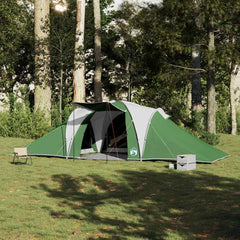 Cort de camping cupolă pentru 6 persoane, verde, impermeabil