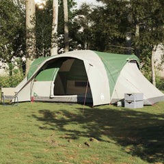 Cort de camping cupolă pentru 6 persoane, verde, impermeabil