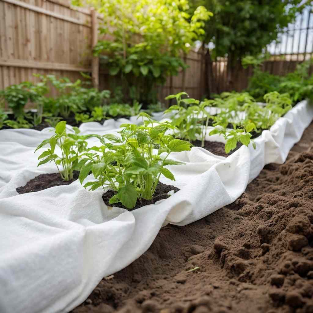 Membrană geotextilă, alb, 1 x 50 m, fibră de poliester