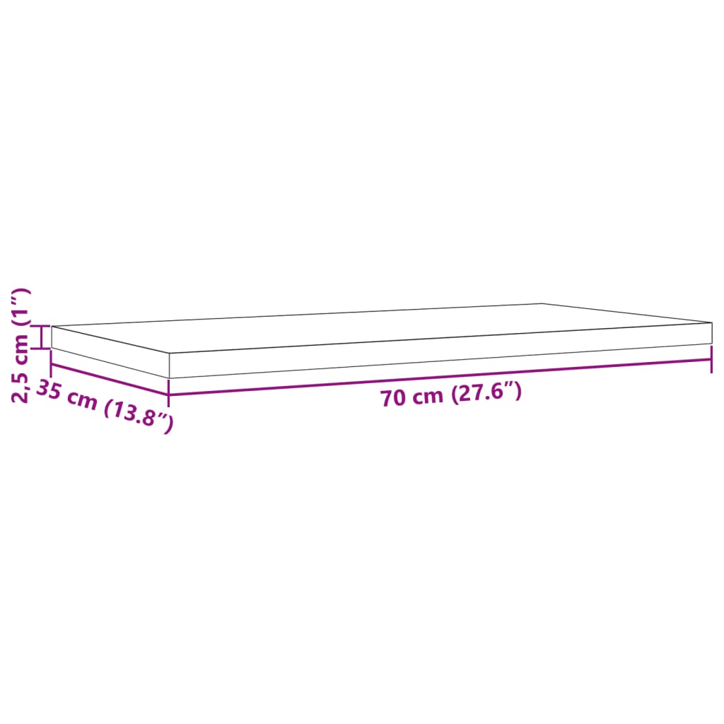 Blaturi masă 2 buc. 70x35x2,5 cm dreptunghiulare lemn masiv pin