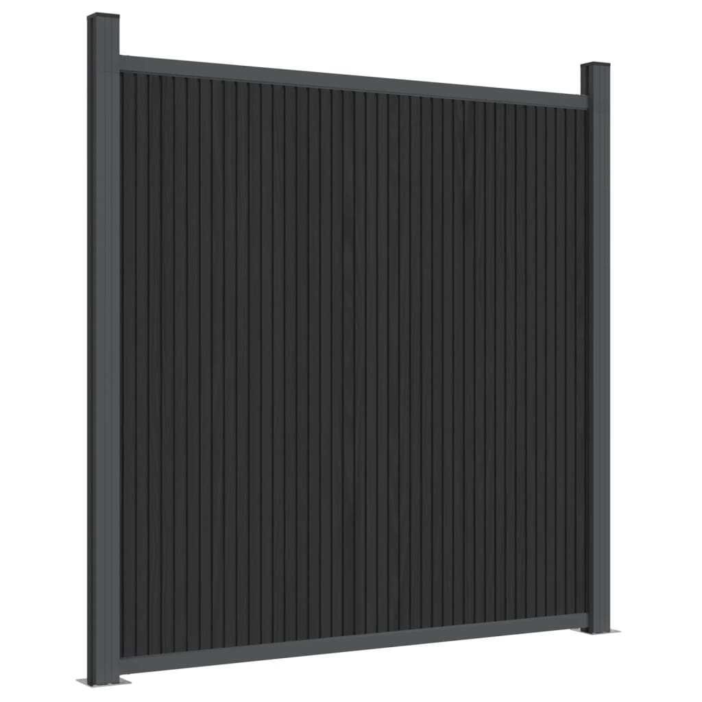 Panouri pentru gard, gri, 699x186 cm, WPC