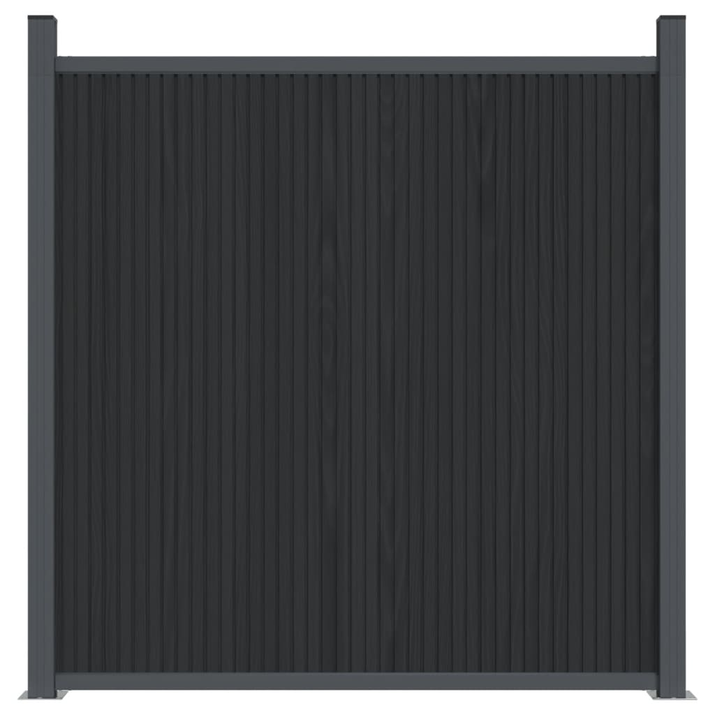 Panou pentru gard, gri, 1737x186 cm, WPC
