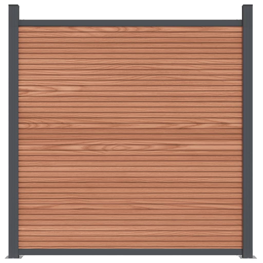 Panou pentru gard, maro, 1391x186 cm, WPC
