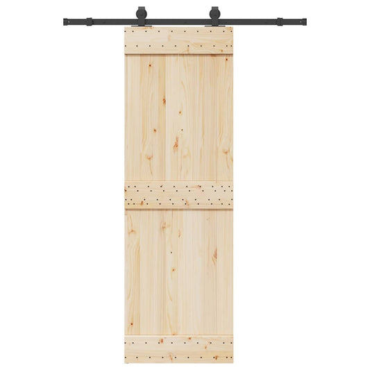 Set feronerie pentru uși glisante, negru, 152,5 cm, oțel