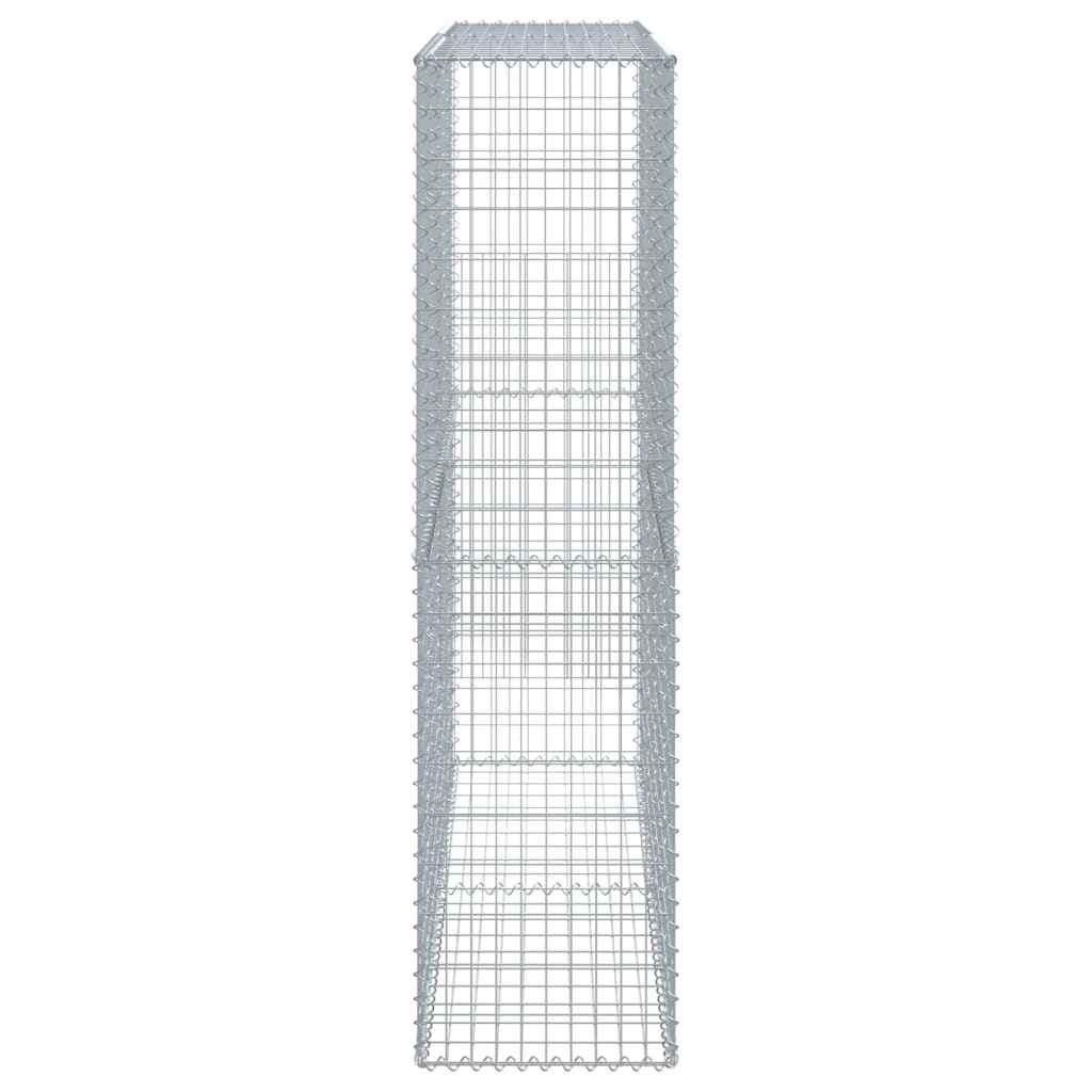 Coș gabion cu capac, 200x50x200 cm, fier galvanizat