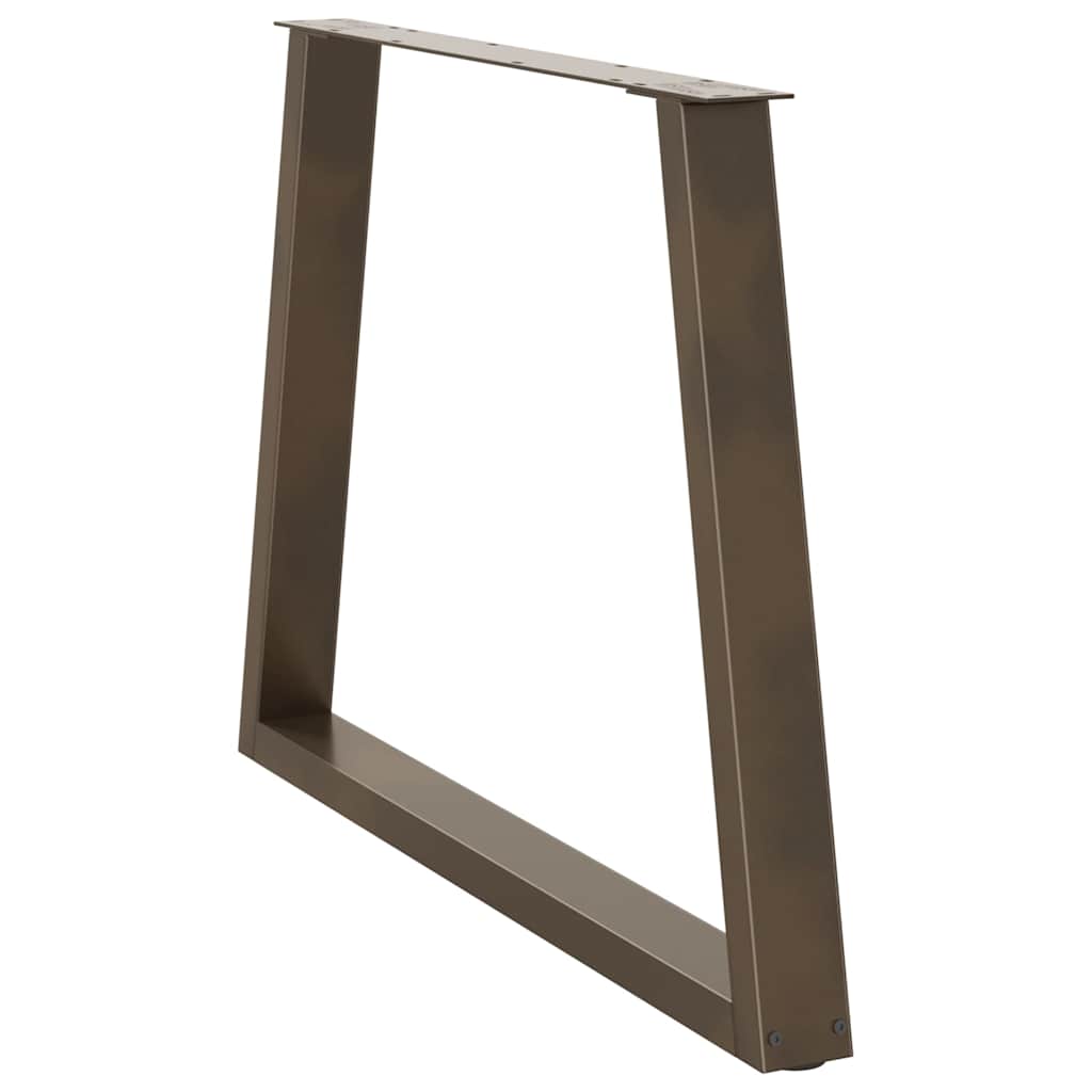 Picioare de masă în formă de V, 3 buc., oțel natural, 100 x (72-73,3) cm