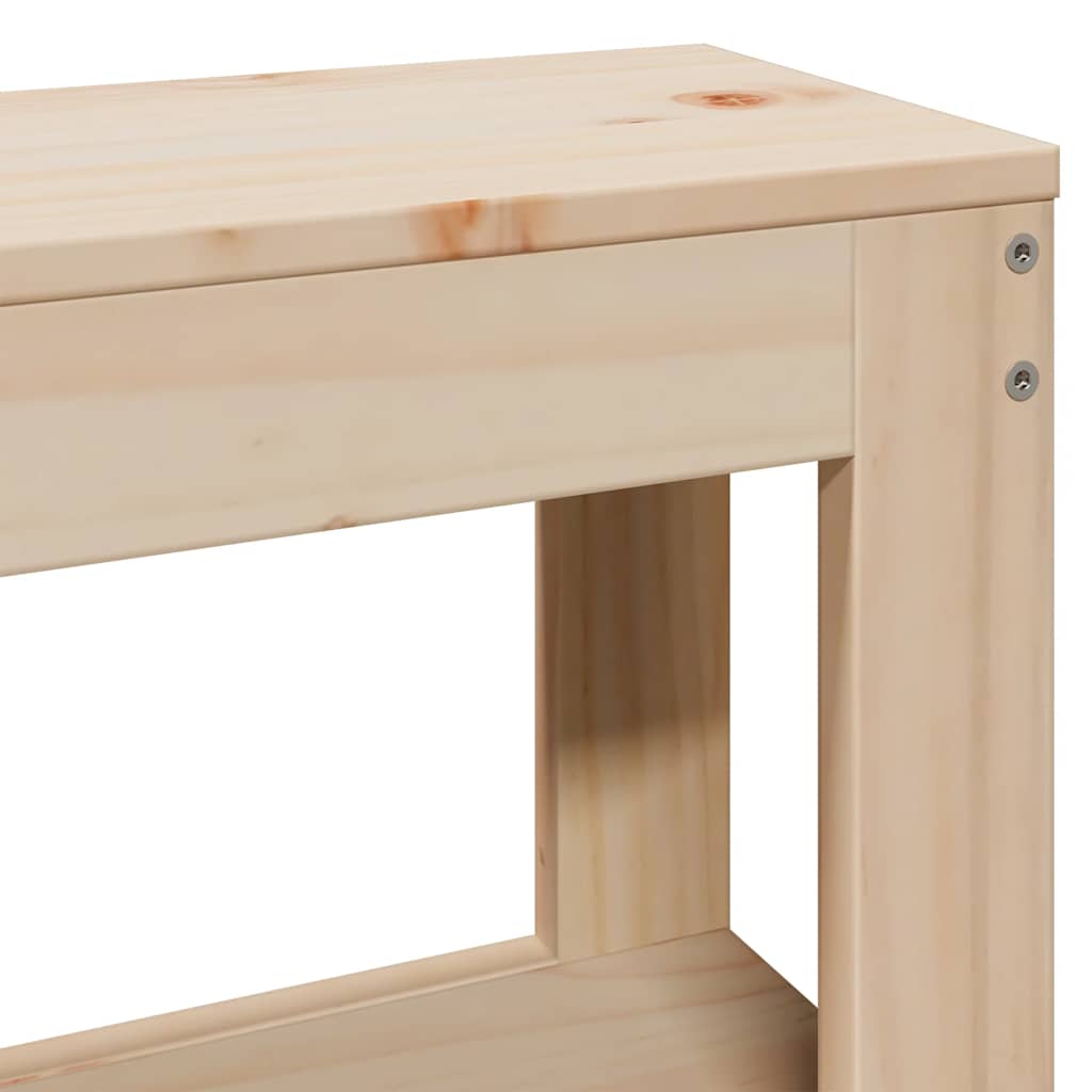 Cadru pat fără saltea, 100x200 cm, lemn masiv pin