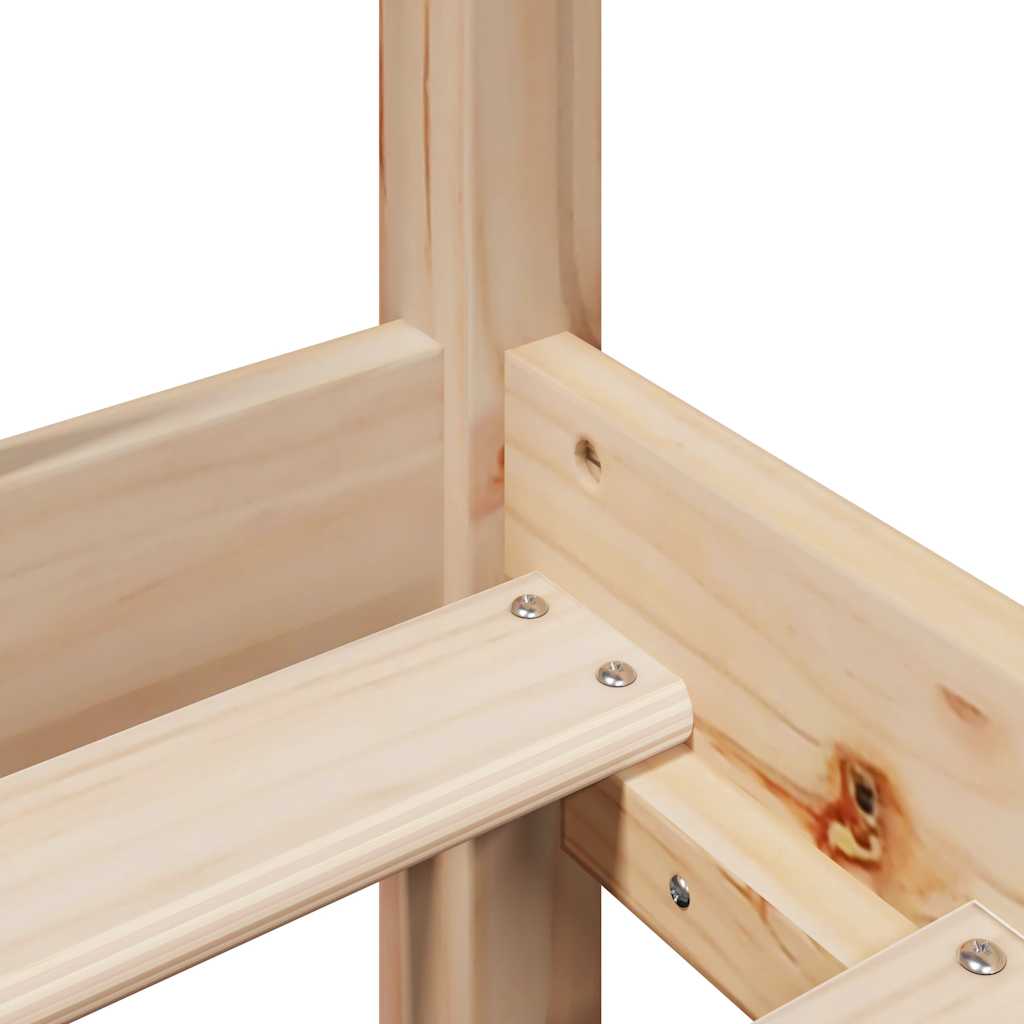 Cadru de pat fără saltea, 160x200 cm, lemn masiv pin