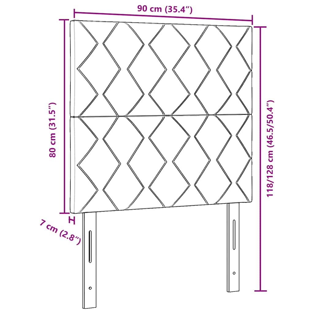 Tăblie LED Roz 90 cm Piele artificială