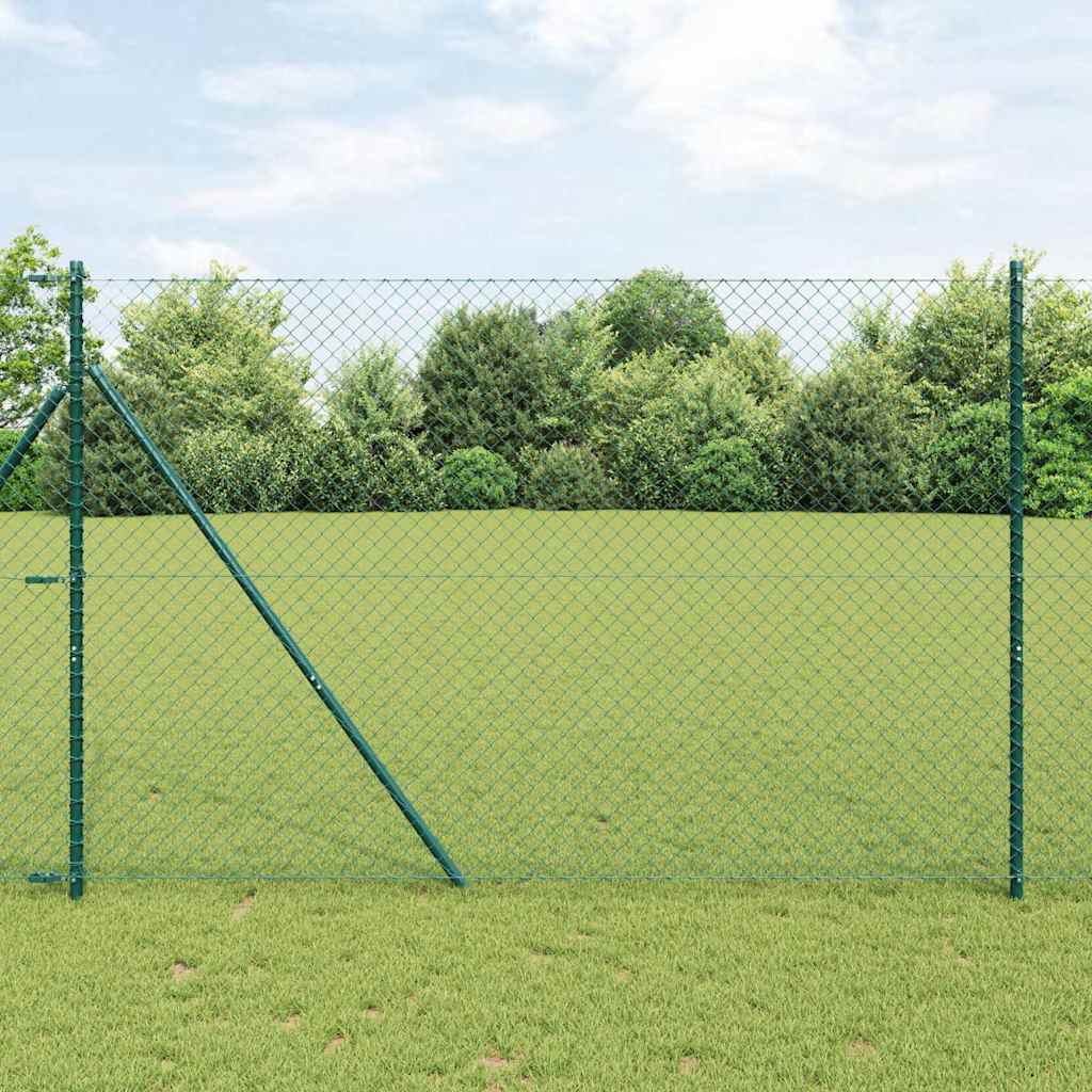 Stâlp de gard. Verde 10 x 1,6 m (mesh 40 x 40 mm) Oțel și PVC