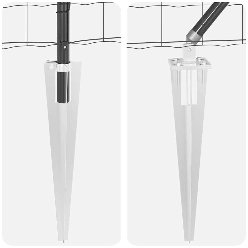 Gard cu Stâlp Gri 1 x 25 m Oțel