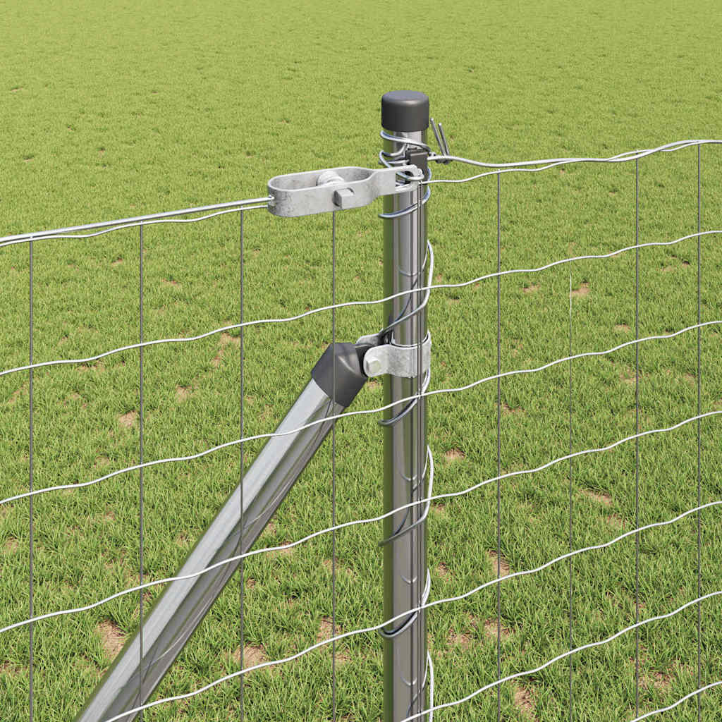 Gard cu Stâlp Argintiu 1,4 x 10 m Oțel