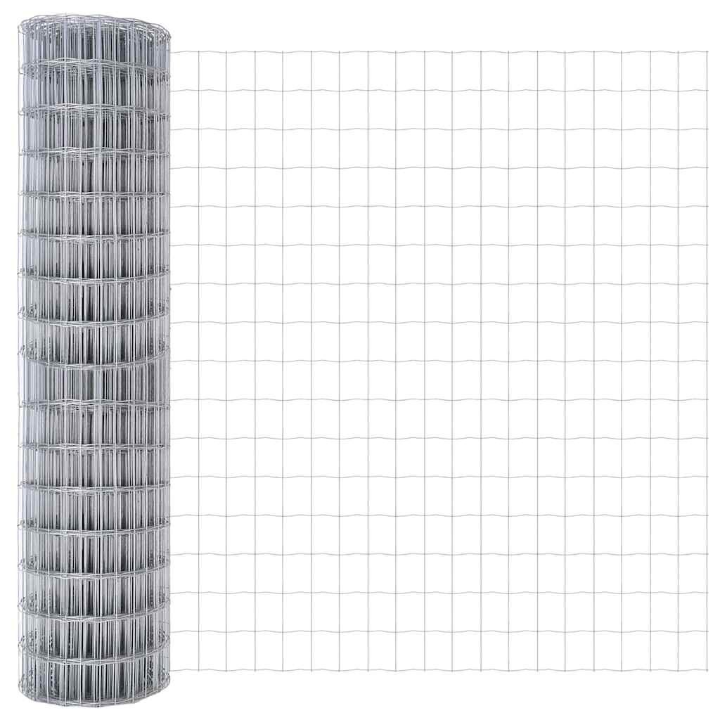 Gard cu Stâlp Argintiu 1,4 x 10 m Oțel