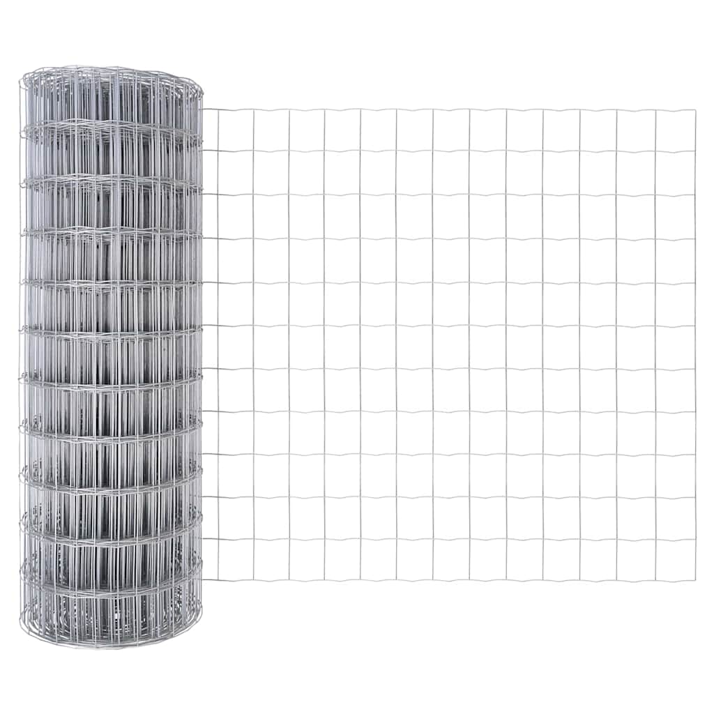 Gard cu Stâlp Argintiu 0,4 x 25 m Oțel