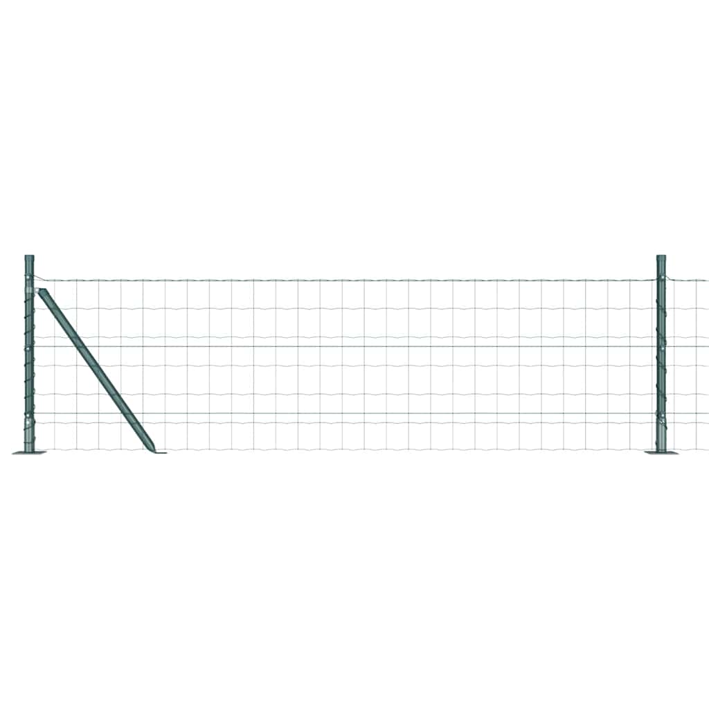 Gard cu Stâlp Verde 0,4 x 10 m Oțel și PVC
