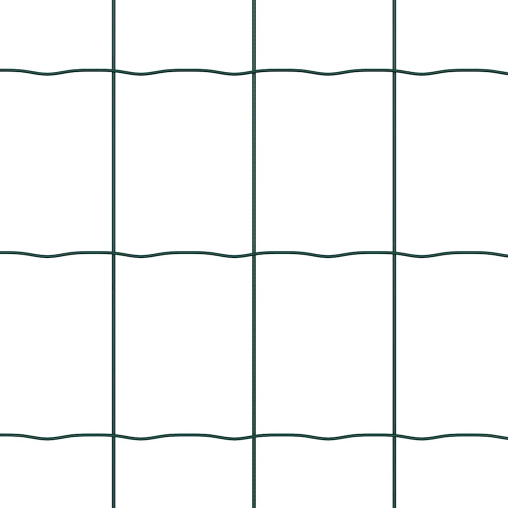 Gard cu Stâlp Verde 1,2 x 10 m Oțel și PVC