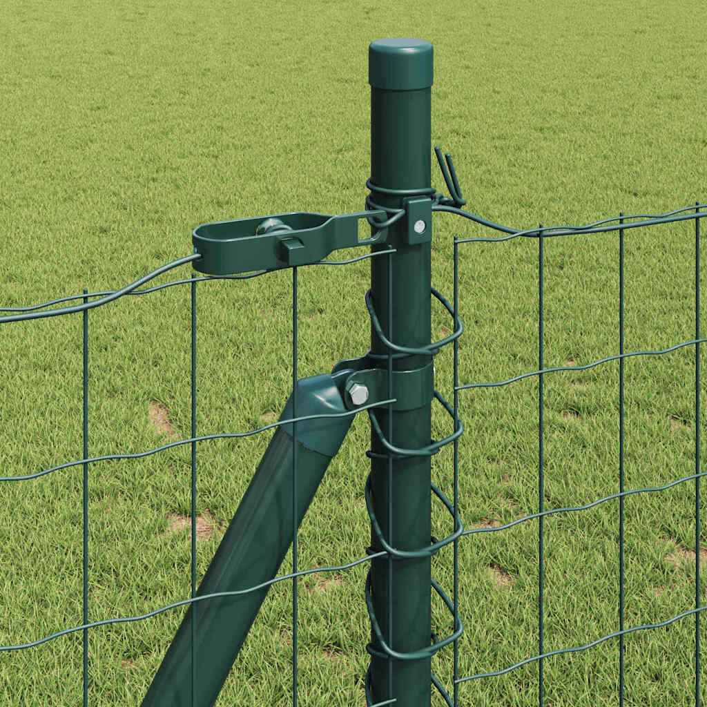 Îngrădire cu stâlpi Verde 1 x 25 m Oțel