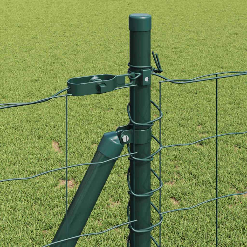 Gard cu Stâlp Verde 0,8 x 25 m Oțel