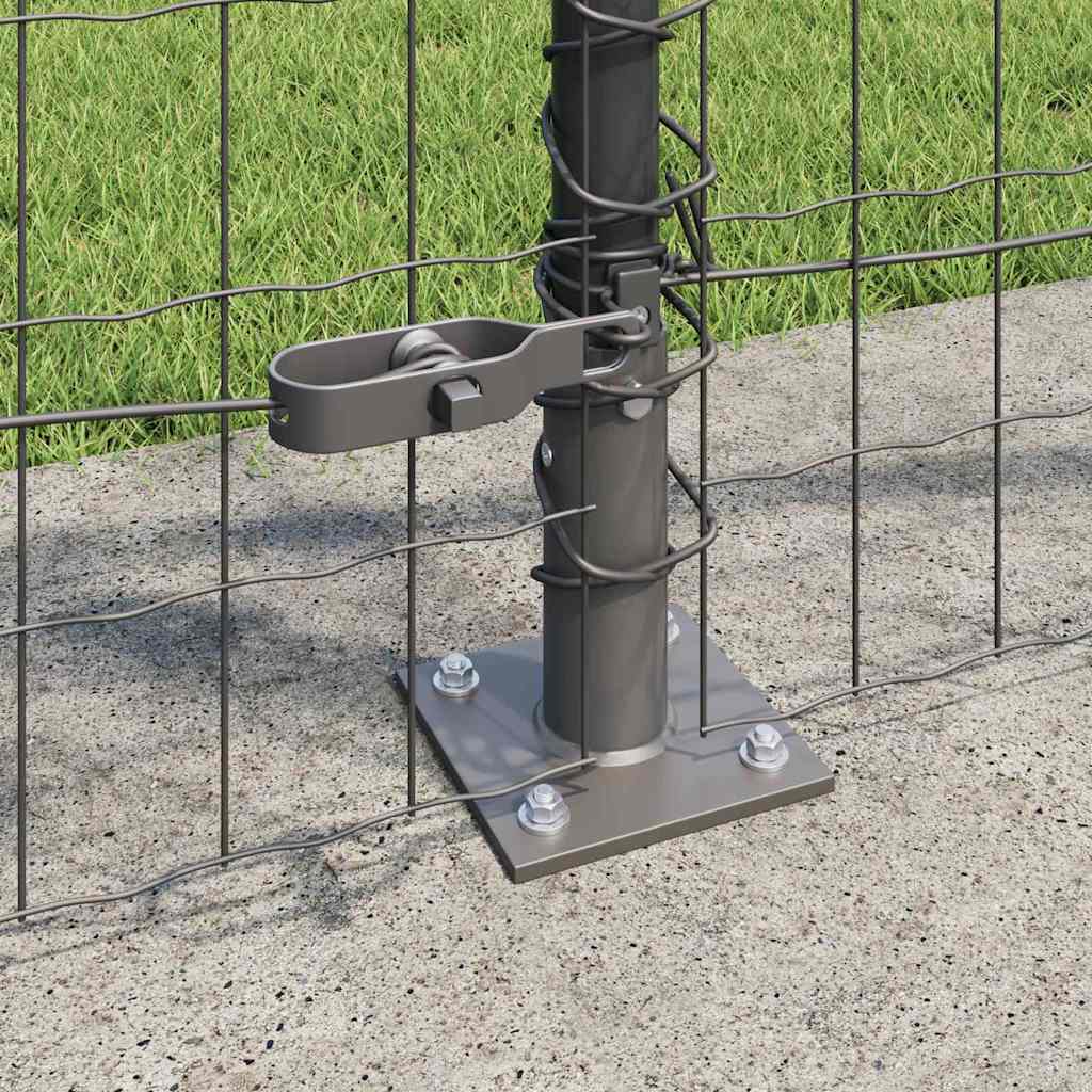 Gard cu Stâlp Gri 0,8 x 10 m Oțel și PVC