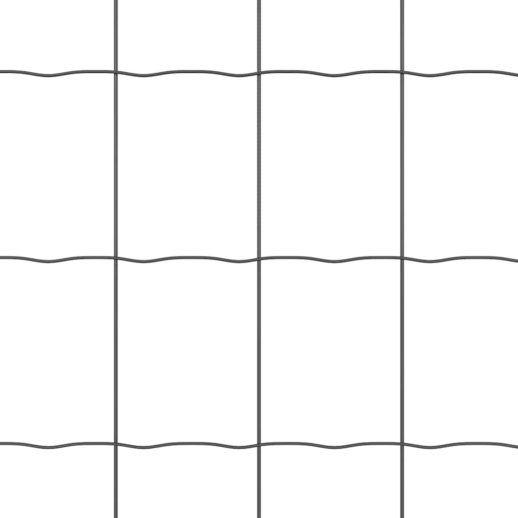 Îngrădire cu stâlpi Gri 1 x 10 m Oțel