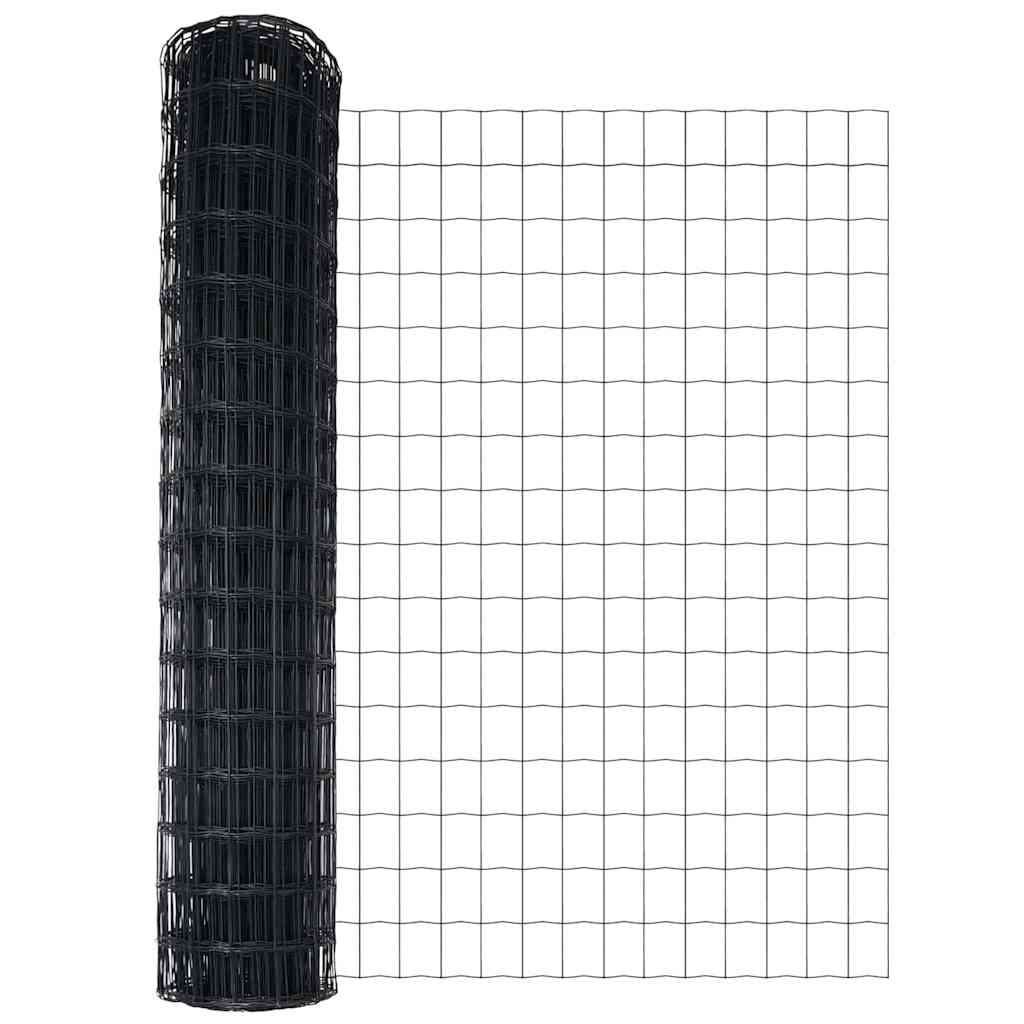 Gard cu Stâlp Gri 0,8 x 10 m Oțel