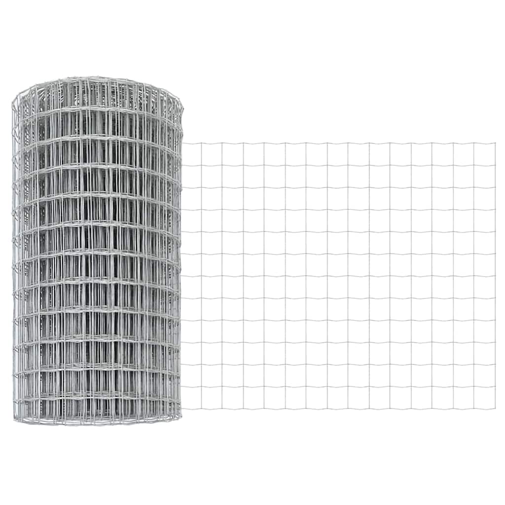 Gard cu Stâlp Argintiu 0,6 x 10 m Oțel